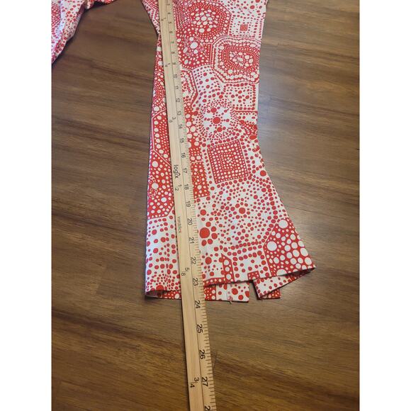 Trina Turk Geometric Print Cropped Kick-Flare Pants White Red – Size 6 NWOT - Picture 7 of 11